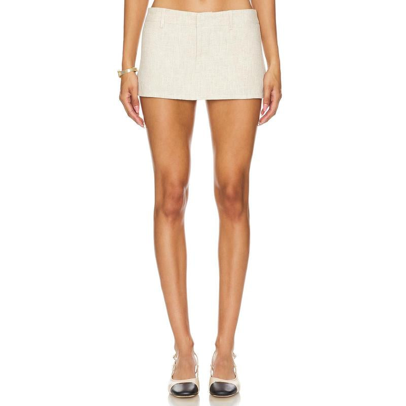 LIONESS Rhode Mini Skirt in Onyx Black
