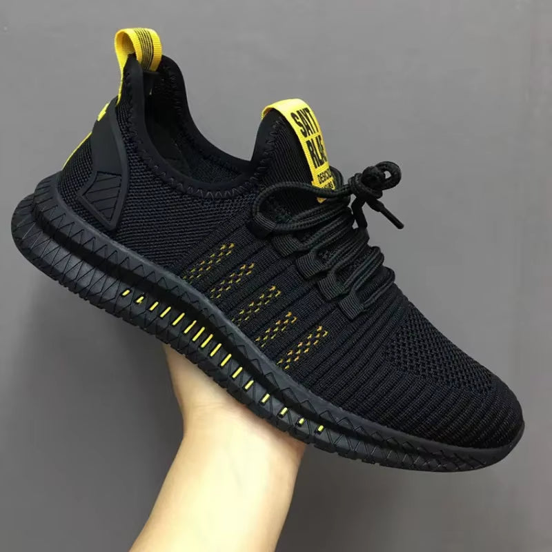 Fashion Men Sneakers Mesh Casual Shoes Lac-Up Men Shoes Lightweight Vulcanize Shoes Walking Sneakers Zapatillas Hombre