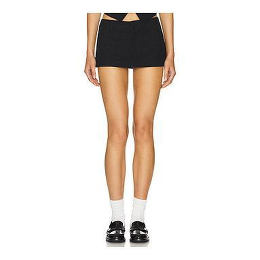 LIONESS Rhode Mini Skirt in Onyx Black